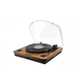Πικάπ με ιμάντα AKAI ATT-11BT — Καφέ, 33/45/78 σ.α.λ., 0,8 W RMS
