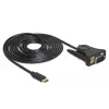 Delock 62964 Προσαρμογέας USB-C σε σειριακό DB9 RS-232, 1,8 m, μαύρο
