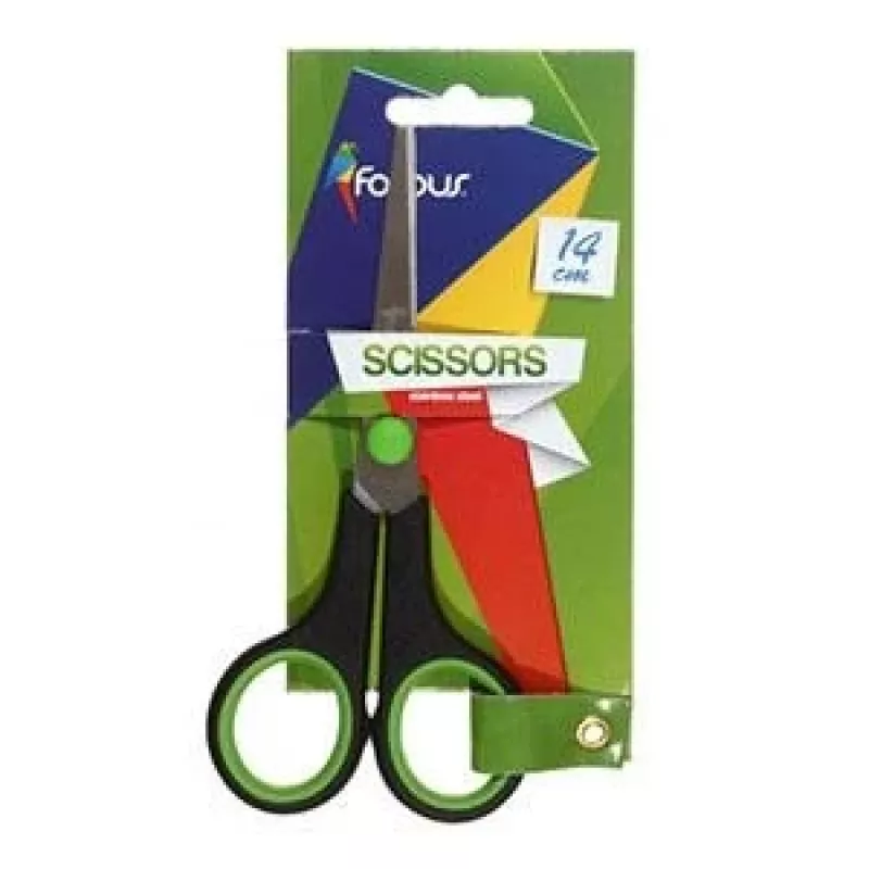 Ψαλίδι FORPUS FO60605 14 cm, λαστιχένιες λαβές, λεπίδες ανοξείδωτου ατσαλιού