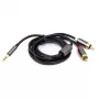 Καλώδιο ήχου 3,5mm - 2x RCA, 1m