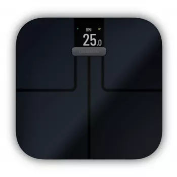 Ηλεκτρονική ζυγαριά σώματος GARMIN Index S2 — μαύρη, έως 181,4 kg, Wi‑Fi/Bluetooth, σύσταση σώματος