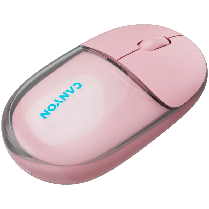 CANYON Ποντίκι OnClick 24 BT/ Wireless Διαφανές/Ροζ