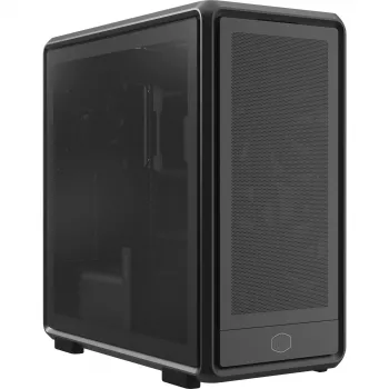 PC Midi Tower Cooler Master MasterFrame 600 Mesh — Μαύρο, υποστηρίζει ATX/EATX, 2x200 mm μπροστινούς ανεμιστήρες, υποστήριξη μπροστινών/πλαϊνών ανεμιστήρων, 2x 3,5 inch + 3x 2,5 inch θέσεις