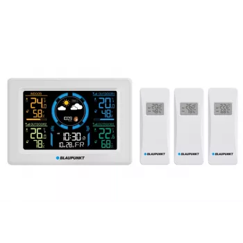 Ασύρματος μετεωρολογικός σταθμός BLAUPUNKT WS40WH με παρακολούθηση εσωτερικής/εξωτερικής θερμοκρασίας και υγρασίας