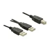 Καλώδιο USB DeLOCK USB-B/USB-A 1 m μαύρο