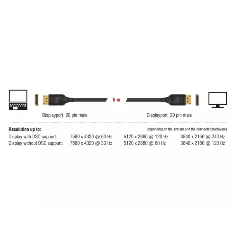 Καλώδιο DisplayPort DeLOCK 85661 3 m μαύρο