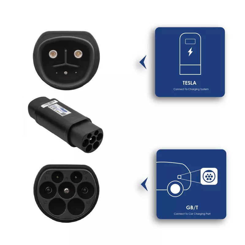 Akyga AK-SC-E22 Αντάπτορας φόρτισης EV Tesla σε GB/T 1 φάσης 32A