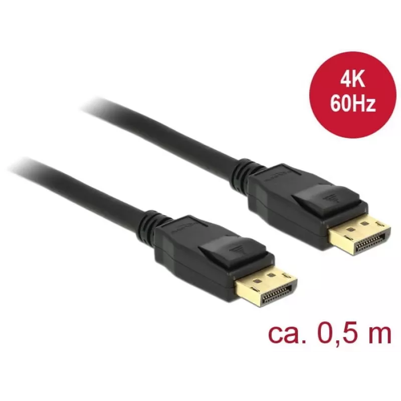 Καλώδιο DisplayPort DeLOCK 85506 0,5 m μαύρο