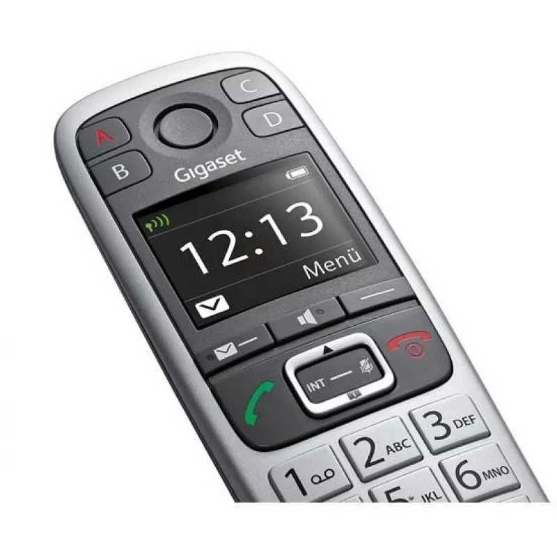 Gigaset E560 τηλέφωνο DECT τηλέφωνο ένδειξη αριθμού μαύρο, ασημί