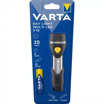 Varta Day Light Multi LED F10 - Μπρελόκ με φως - Αλουμίνιο - Μαύρο - ABS Συνθετικό - Αλουμίνιο - Καουτσούκ - Πλήκτρα - CE - LED