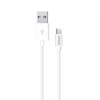 Καλώδιο USB SAVIO CL-124 USB 2.0, USB A σε Micro-USB B, 2 m, λευκό