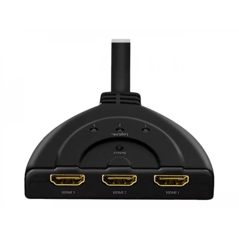 LogiLink - Διαχωριστής/Διακόπτης βίντεο/ήχου - 3 x HDMI - Desktop