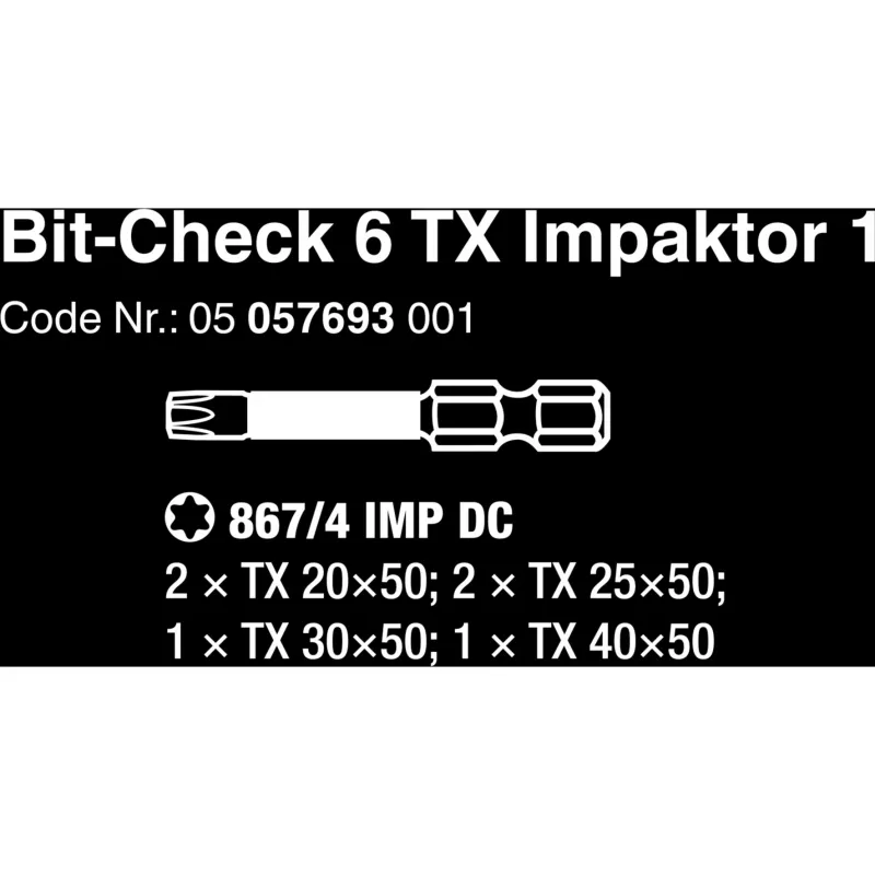 Wera Bit-Check μύτη κατσαβιδιού 6 τεμ.