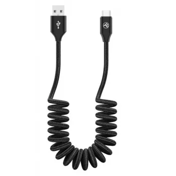Καλώδιο δεδομένων USB σε USB-C Tellur Extendable 3A 1,8 m Μαύρο