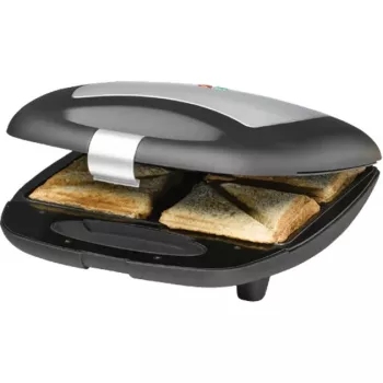 Τοστιέρα Rommelsbacher ST 1410 — 4 σάντουιτς, 1400 W, αντικολλητικές πλάκες, μαύρο/ασημί
