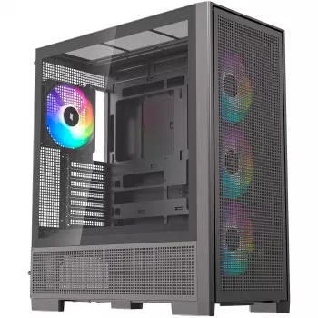Κουτί PC Silentware Air 2000 A-RGB μαύρο — Mid-Tower, πλαϊνό παράθυρο από σκληρυμένο γυαλί
