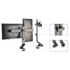 Βάση οθόνης MACLEAN MC-854 για δύο οθόνες 17–27 inch VESA 75x75 / 100x100, βάση γραφείου διπλού βραχίονα