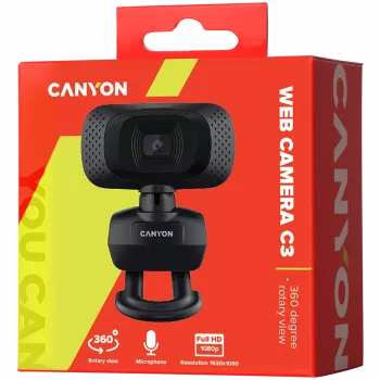 CANYON Webcam C3 HD 720p Μαύρο