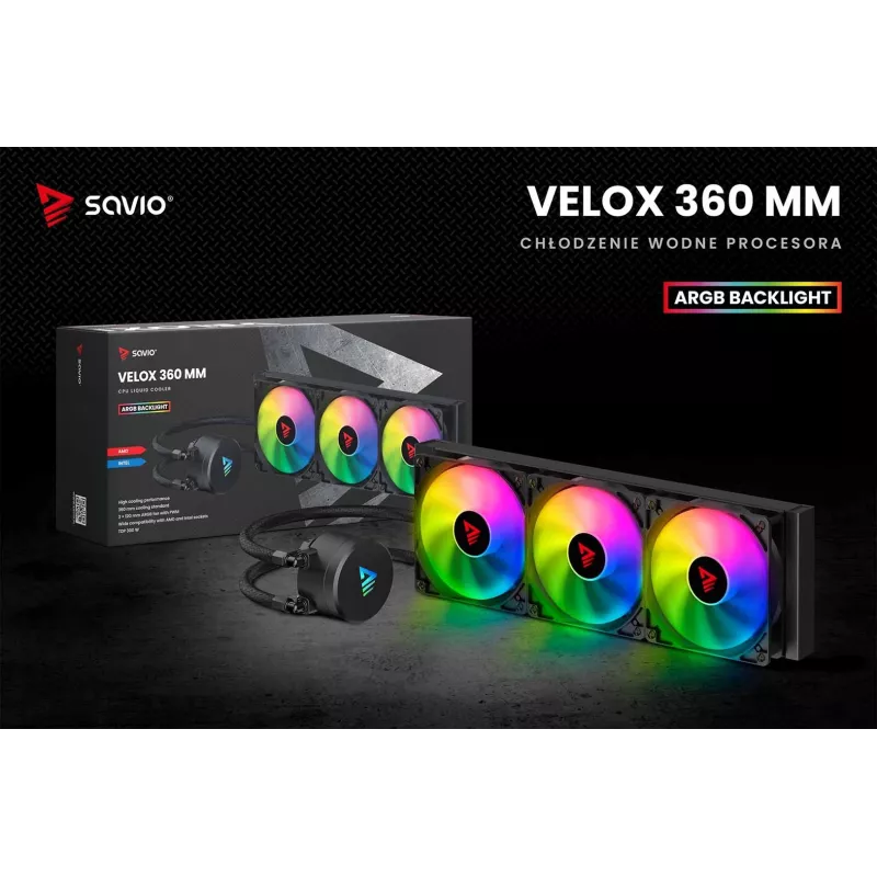 SAVIO VELOX 360 mm Υδρόψυξη CPU με ARGB