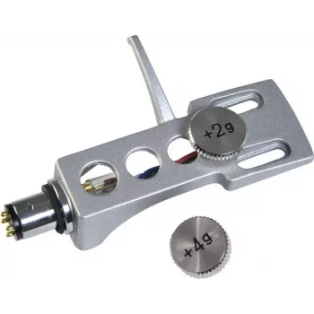 Headshell Omnitronic 10605262 — ασημί headshell βραχίονα ανάγνωσης, ανταλλακτικό για πικάπ