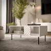 Τραπέζι σαλονιού Cama Meble LUCCA 100 x 55 x 46 cm, ορθογώνιο λευκό