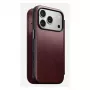 Θήκη κινητού Nomad Modern Leather Folio για Apple iPhone 17 Pro, 6,3 ίντσες (16 cm), δέρμα βουργουνδί