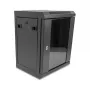 Delock 43418 10 inch rack δικτύου με γυάλινη πόρτα, 8U, μαύρο