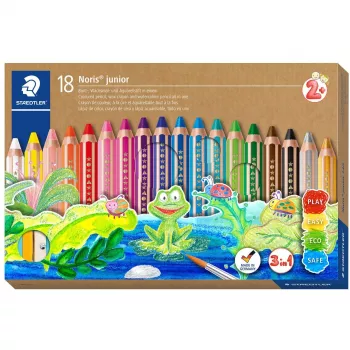 Ξυλομπογιά ακουαρέλας Staedtler Noris junior 140 Πολύχρωμο 18 τεμ.