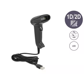 Φορητός σαρωτής barcode DeLOCK USB 1D 2D γερμανική έκδοση