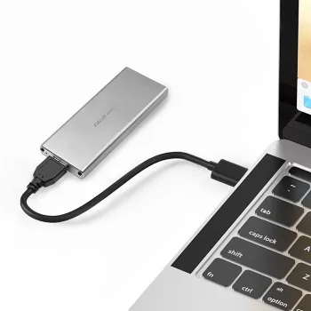 Θήκη αλουμινίου QOLTEC 51833 για M.2 SSD, SATA σε USB 3.0, υποστηρίζει έως 2 TB