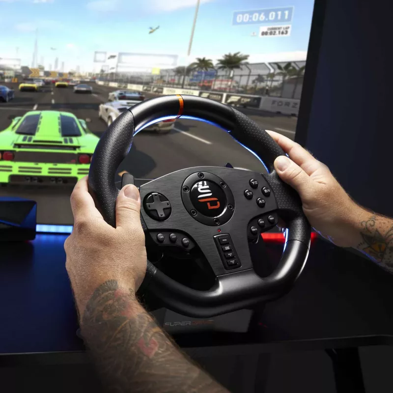 Subsonic SA5595-PC Χειριστήριο gaming Μαύρο USB Τιμόνι + πεντάλ