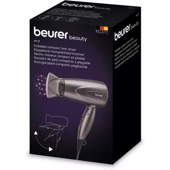 Στεγνωτήρας μαλλιών Beurer HC 17 ταξιδιωτικός στεγνωτήρας μαλλιών γκρι 1000W