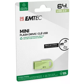 USB flash drive Emtec D250 Mini 64 GB USB Type-A 2.0 μαύρο