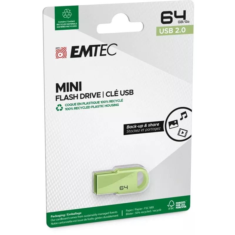 USB flash drive Emtec D250 Mini 64 GB USB Type-A 2.0 μαύρο