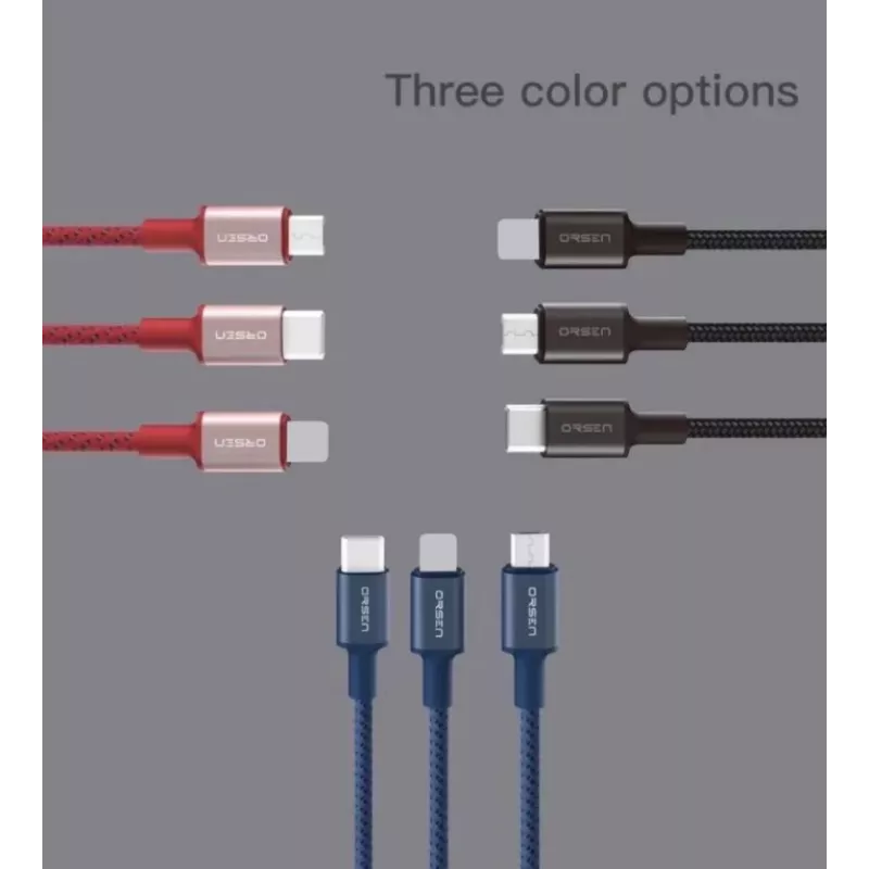 Καλώδιο USB Orsen S9M A σε Micro USB 2.1A 1 m μαύρο