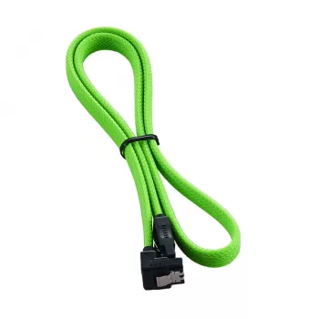 CableMod ModMesh - Καλώδιο SATA - Serial ATA 150/300/600 - SATA (W) ορθογώνιο σε SATA (W) - 60 cm - Ανοιχτό Πράσινο (CM-CAB-RSAT-N60KLG-R)