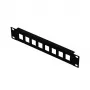 Lanview 1U 10 PATCH PANEL FOR KEYSTONE - 8-PORT UNEQUIPPED - Patch Panel - KEYSTONE - 8-PORT UNEQUIPPED (LKS675BL)