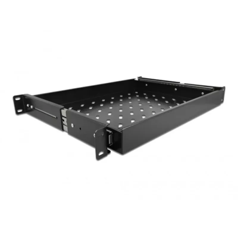 Delock - Συρτάρι rack - μαύρο - 1U - 48,3 cm (19 ίντσες)