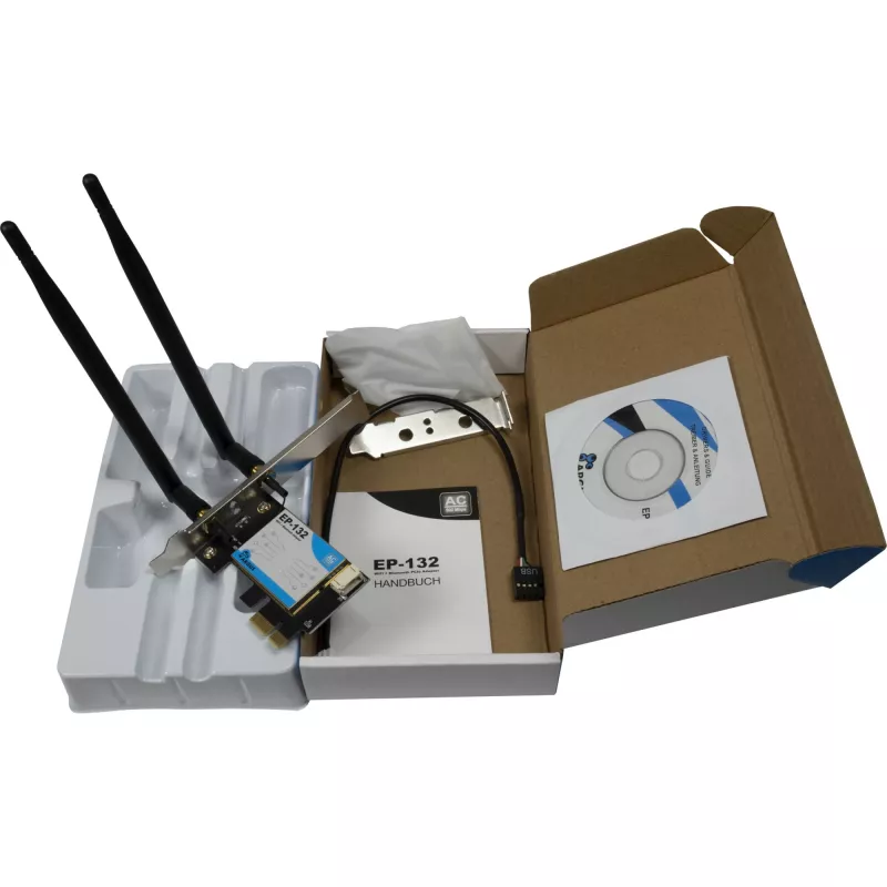 Ασύρματος προσαρμογέας δικτύου USB INTER-TECH Argus EP-132, USB 2.0, Wi-Fi 5 (έως 600 Mbit/s)