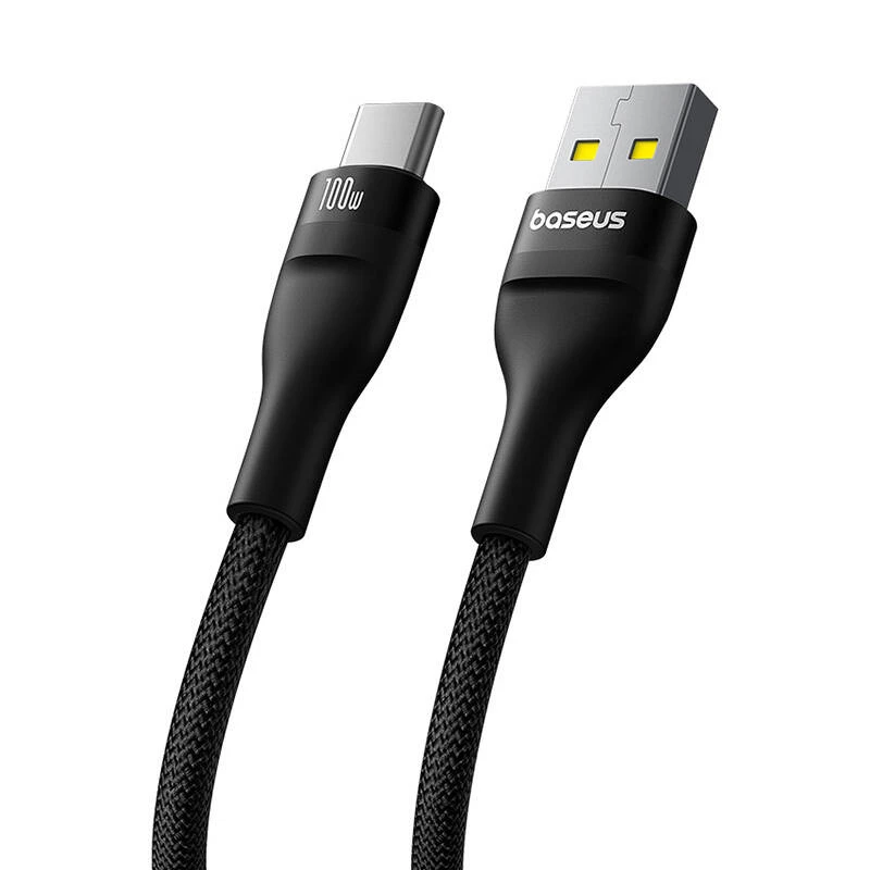Baseus Flash 2 καλώδιο γρήγορης φόρτισης USB A σε USB C 2 m 100 W μαύρο