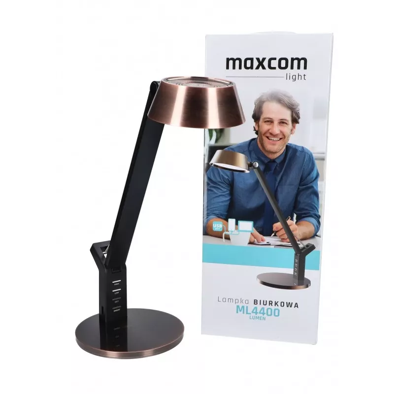 LED επιτραπέζιο φωτιστικό MAXCOM ML 4400 — 4400 Lumen, χάλκινη έκδοση