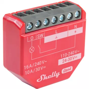 Shelly · Flush-Mount·1PM Gen4 συσκευασία 2 τεμ. · Ρελέ · μέγ. 16A · 1 κανάλι · Λειτουργία μέτρησης · (Shelly_1PM_Gen4_2er)