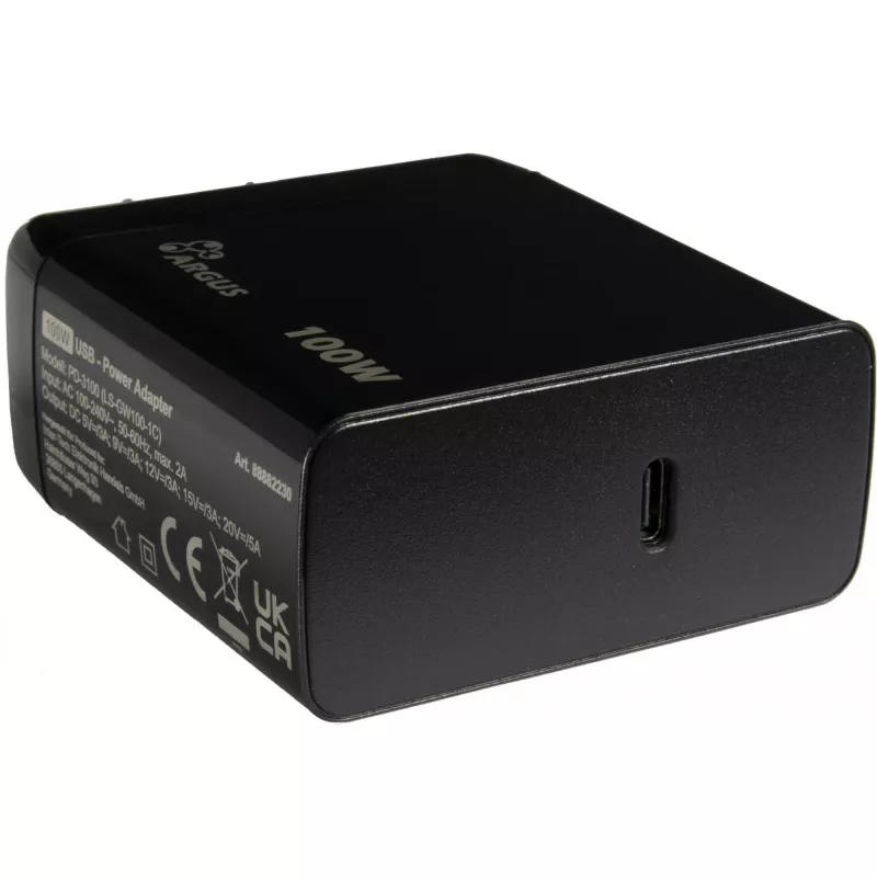 Φορτιστής PD INTER-TECH PD-3100 100W USB-C μαύρο γρήγορο τροφοδοτικό