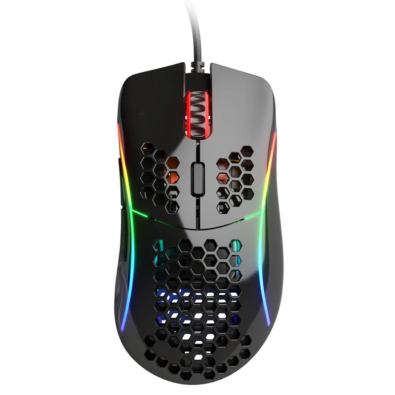 Glorious Gaming Glorious Model D Ποντίκι Glossy (Μαύρο), Δεξιόχειρας, Οπτικό, USB Type-A, 12000 DPI, 1 ms, Μαύρο