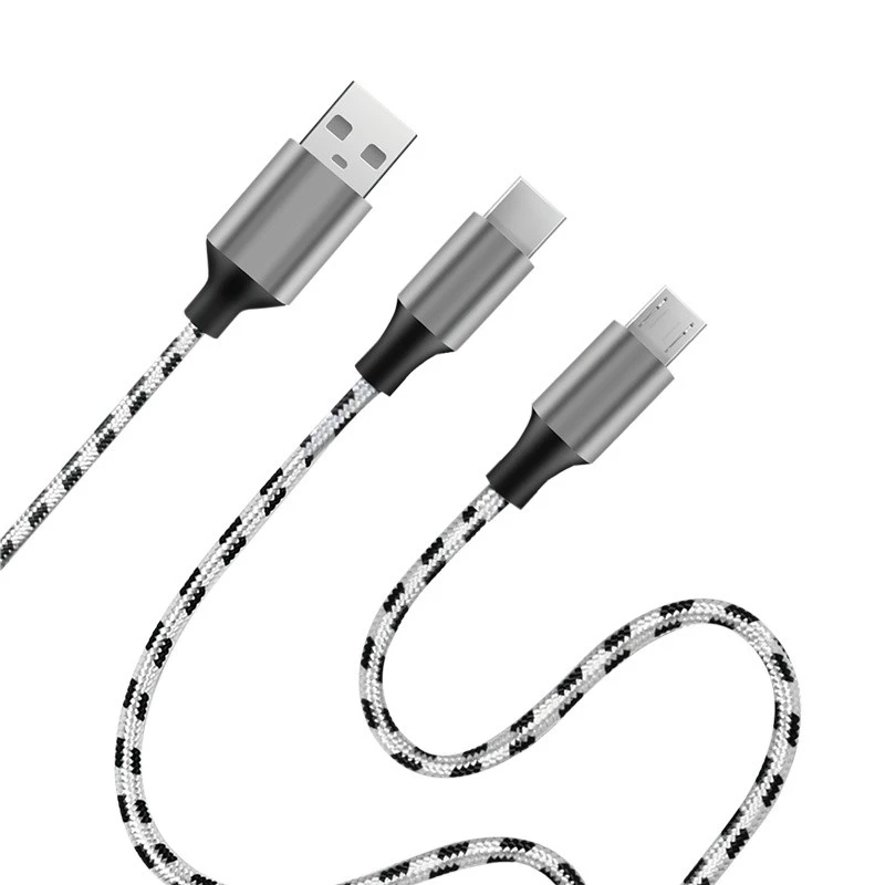 Καλώδιο LogiLink CU0202 USB 2.0 1,2 m USB A USB C/Micro-USB A γκρι