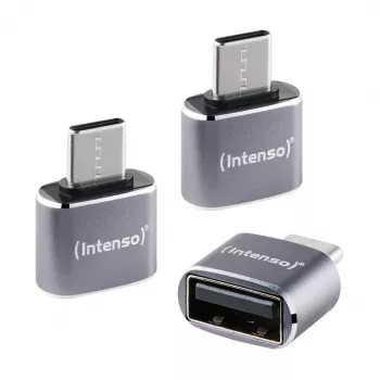 Intenso 3-pack USB-Adapter USB-A -> USB-C C480C Αλουμίνιο