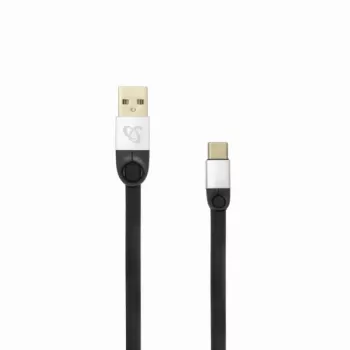 Sbox USB 2.0-Type-C/2.4A μαύρο/ασημί 1,5 m