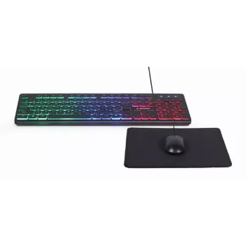 Ενσύρματο πληκτρολόγιο Full-Size με ποντίκι Gembird KBS-UML-01 — USB, QWERTY US, 104 πλήκτρα, μαύρο