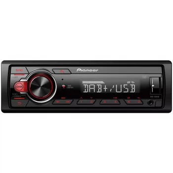 Pioneer MVH-130DAB - μαύρο - κόκκινο - 1 DIN - 200 W - 50 W - Android - περιστροφικός διακόπτης