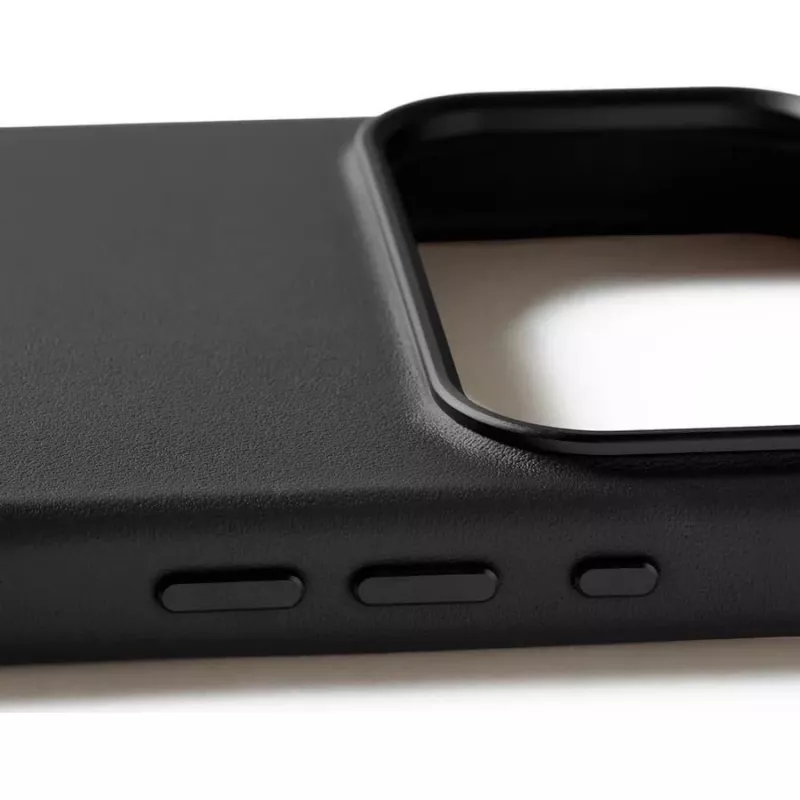 Mujjo Full Leather Case θήκη για iPhone 17 Pro Max μαύρο